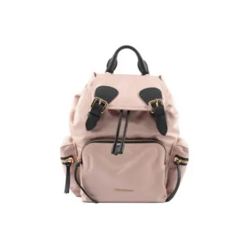 Burberry Nylon And Leather Backpack Women's Pink
