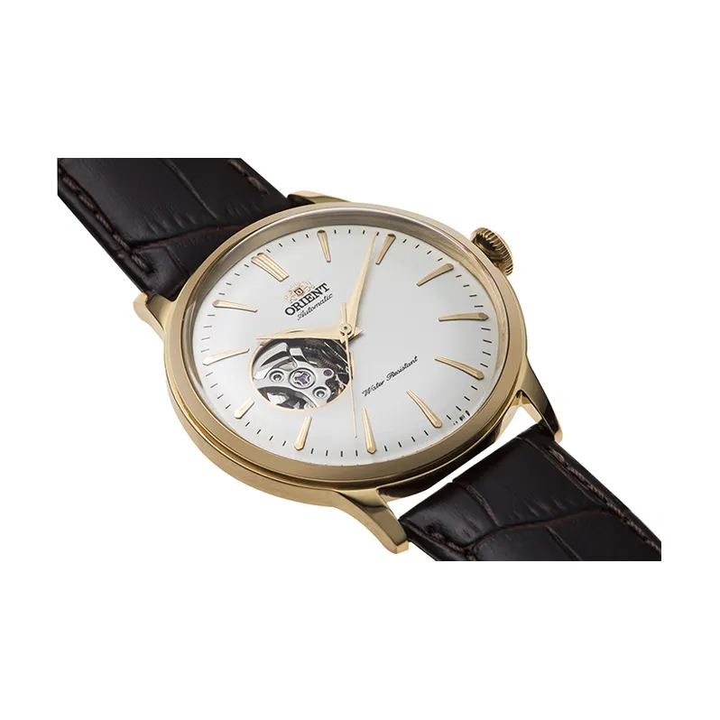 ORIENT Automatic Mechanical Movement Leather Watch Bands Watch Men's Watches White Dial RA AG0003S-2