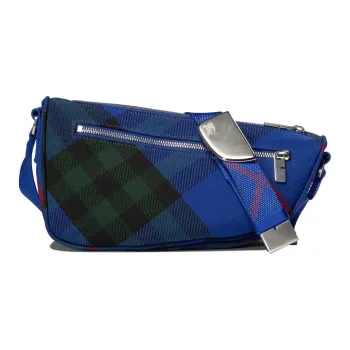 Burberry Small Shield Checked Messenger Bag