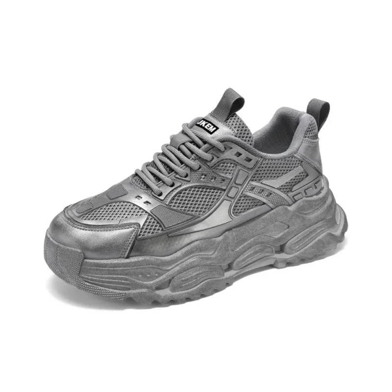 JKEM Anti-Slip And Wear-Resistant Height Increasing Low-Top Chunky Sneakers Men-6