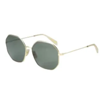 CELINE Metal Oval Sunglasses Unisex Gold