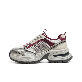 RED DRAGONFLY Lightweight Wear-Resistant And Water-Resistant Low-Top Chunky Sneakers Women's