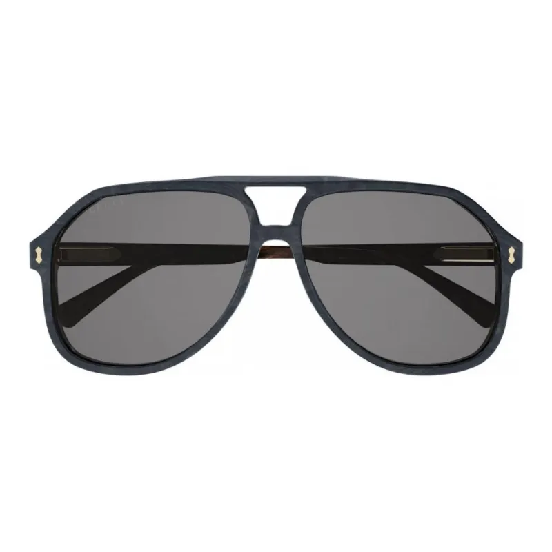 GUCCI Titanium Acetate Aviator Sunglasses Men Blue-1