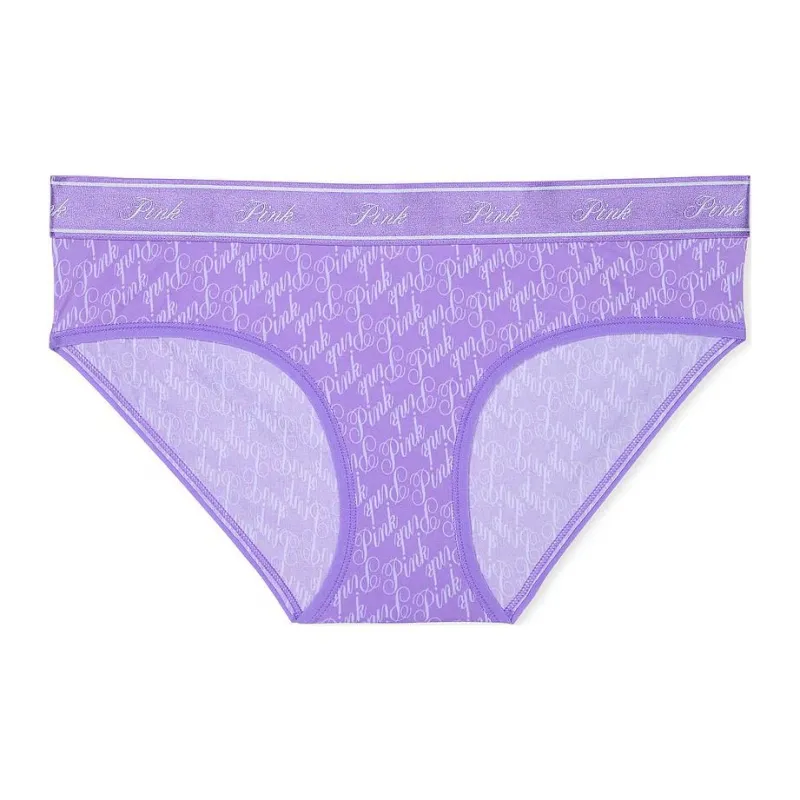 Victoria's Secret PINK Logo Micro Hipster Panty / WPLSP Underpants Women's 1 Pack Purple-0