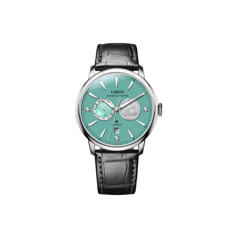 LOBINNI L Affordable Luxury Men's Watch Mechanical Movement Cowhide Strap Watch Men's Watches Gold Dial-12