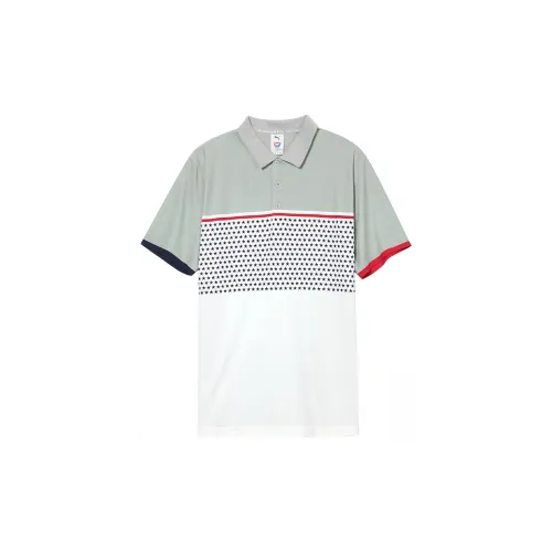 PUMA Volition Patriot Polo Shirts Men Concrete Gray