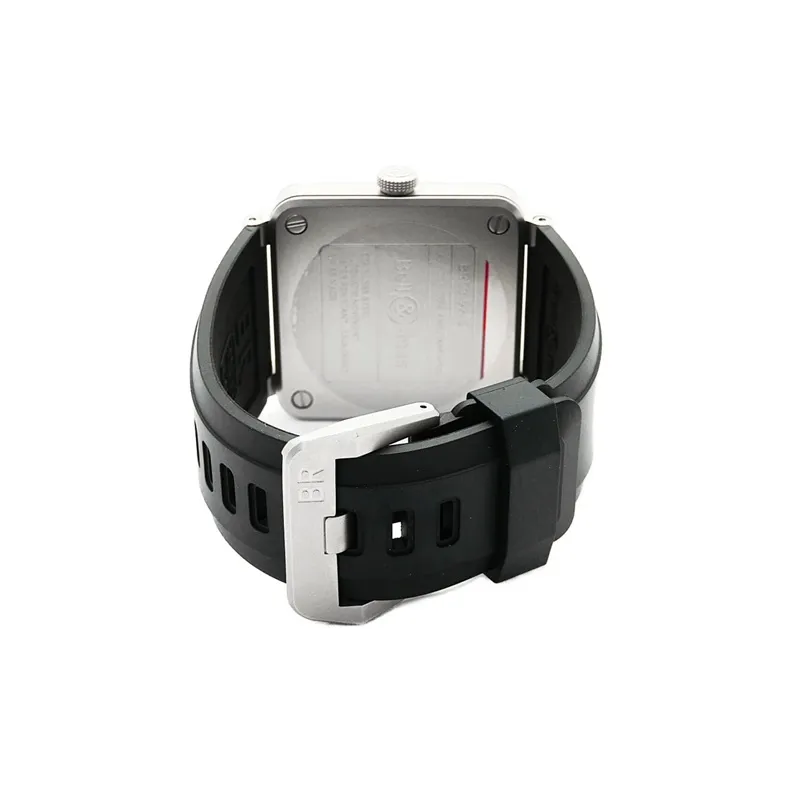 BELL & ROSS Automatic Mechanical Movement Men's Watches Watch 42 Black Dial Rubber Strap BR0392-HOR-BLC/SRB-4