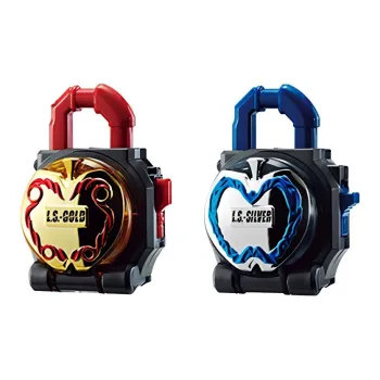 BANDAI Kamen Rider DX Gear Kamen Rider Gaim Armor DX Gold & Silver Apple Lock Type Model Accessories