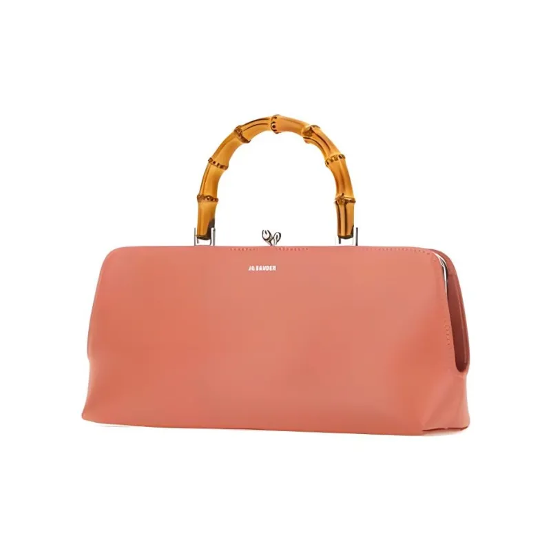 JIL SANDER Goji Calfskin Handbag Trumpets Women's Coral Pink-2