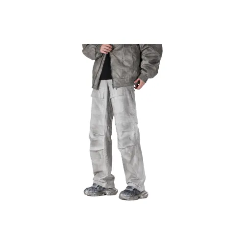 33TH Cargo Pants Unisex Light Gray