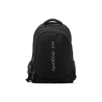 RED DRAGONFLY Fabric Double-Shoulder Backpack Travel Bag Backpack Regular Men Knight Black