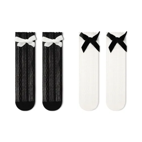MIIOW Mid Calf Socks Women's 2 Pack