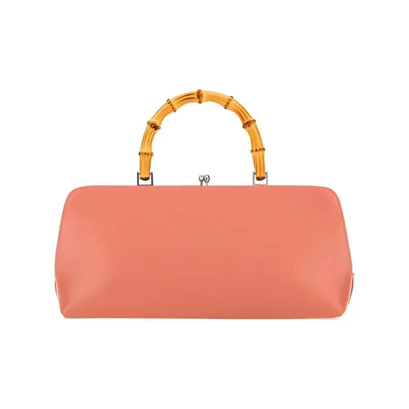 JIL SANDER Goji Calfskin Handbag Trumpets Women's Coral Pink-3