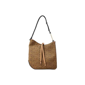 FION Artificial Leather Crossbody Tote Bag Regular Women's Coffee