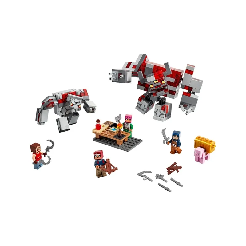 LEGO My World Collection Overworld Red Stone Battle Building Blocks 301 600 21163-2