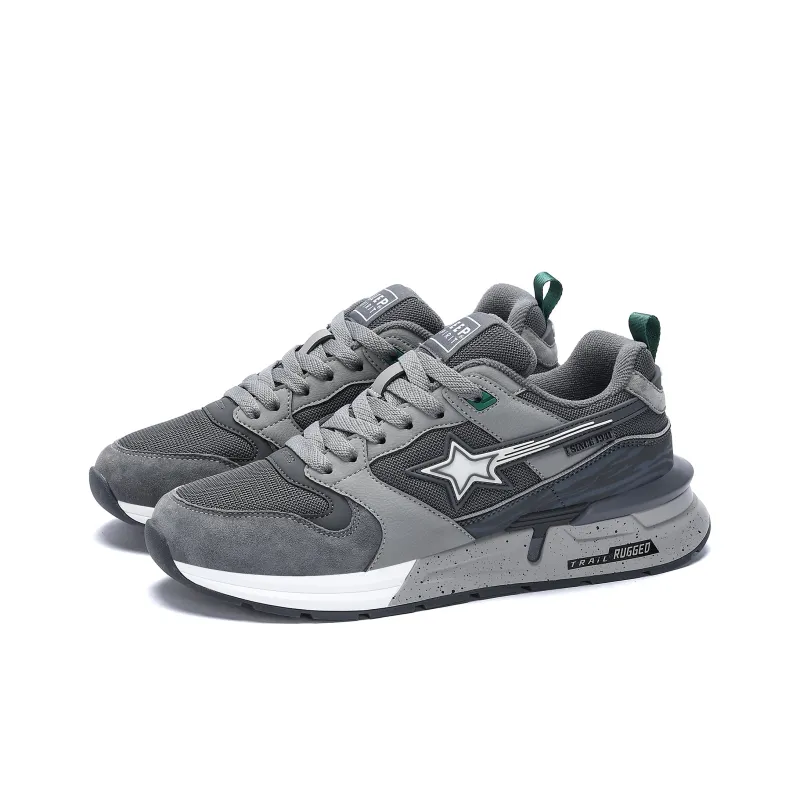 JEEP SPIRIT Slip Resistant Breathable Low Top Casual Shoes Men's Time Gray-4