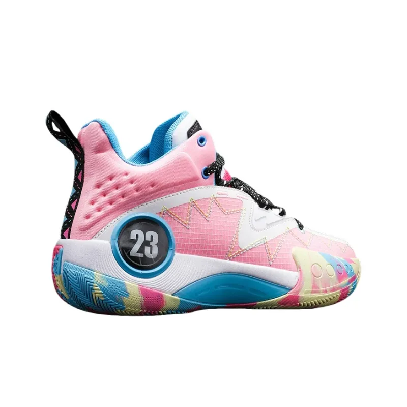 QIUTEXIONG Cushioning, Slip Resistant, Abrasion Resistant, Support, Rebound High Top Basketball Shoes Unisex-3