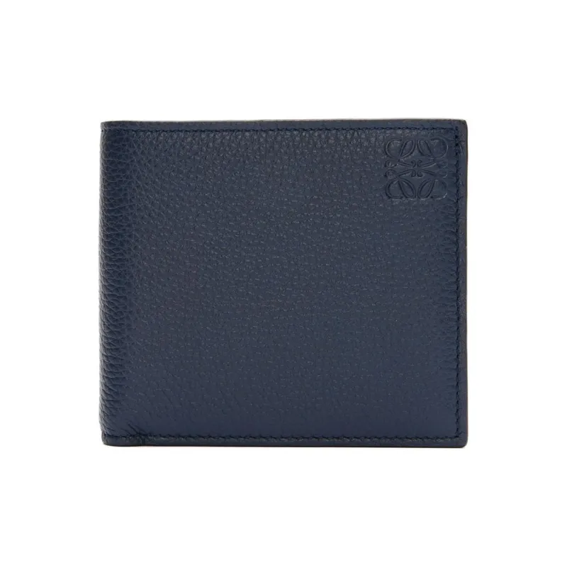 LOEWE Soft Grain Calfskin Wallet Men Dark Marine Blue-0
