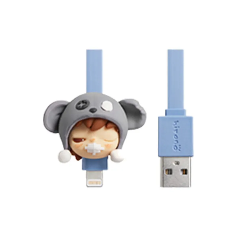 POP MART HIRONO ONO Mute Drama Collection Cable Type-C Blind Box Products Single Blind Box/whole Box 9 Pcs-4