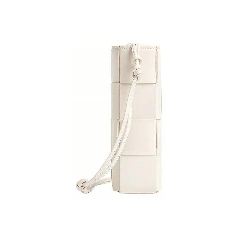 Bottega Veneta CASSETTE Cow Leather One Shoulder Crossbody Cell Phone Pouch Women's Chalk White-1