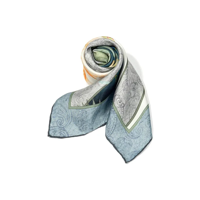 Shanghai Story 100% Mulberry Silk Scarves Women's Fragrant Tea Elegance, Gift Box Set-10