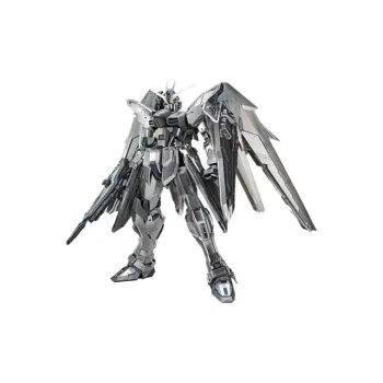 BANDAI MG 1 100 Freedom Gundam 2.0 Silver Electroplated Edition Gundam Base Limited Model Kits 17cm