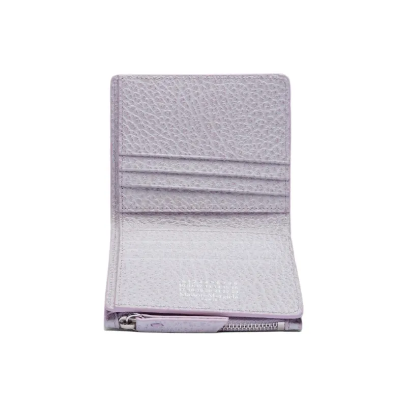 Maison Margiela Grained Leather Wallet Women's Light Purple-2