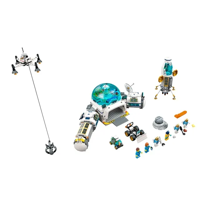 LEGO City Collection Moon Research Base Building Blocks 601 1000pcs 60350-1