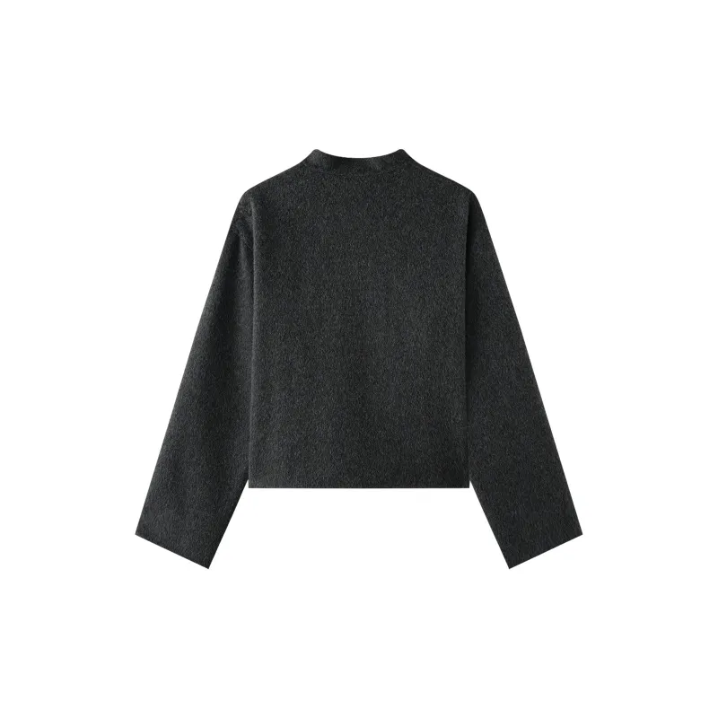 THE SEA LIFE Cropped Coat Women's Dove Gray-1
