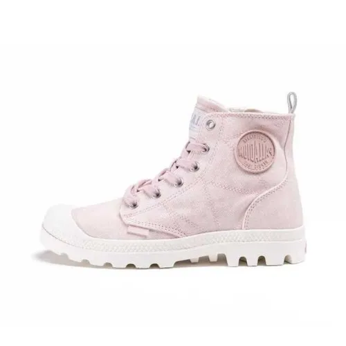 Palladium Wear-Resistant Mid-Top Canvas Shoes Women's Pink