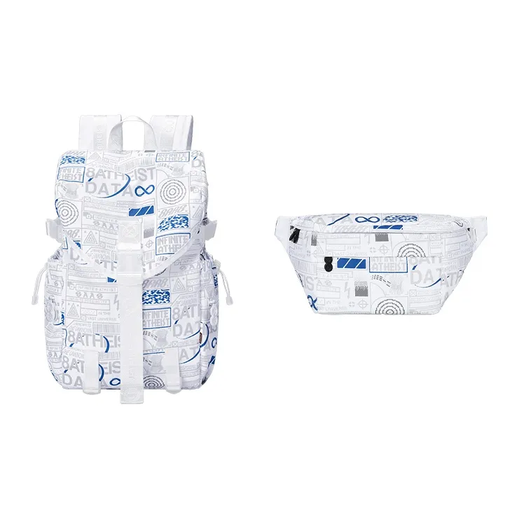 8atheist Polyester Backpack Portable Backpack Tubas Unisex Starry White-14