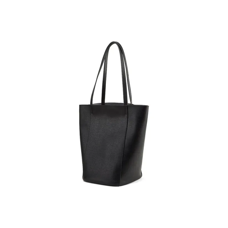 Teenmix Cow Leather With Microfiber And Synthetic Leather Shoulder Bag Women's Coffee/Black-7