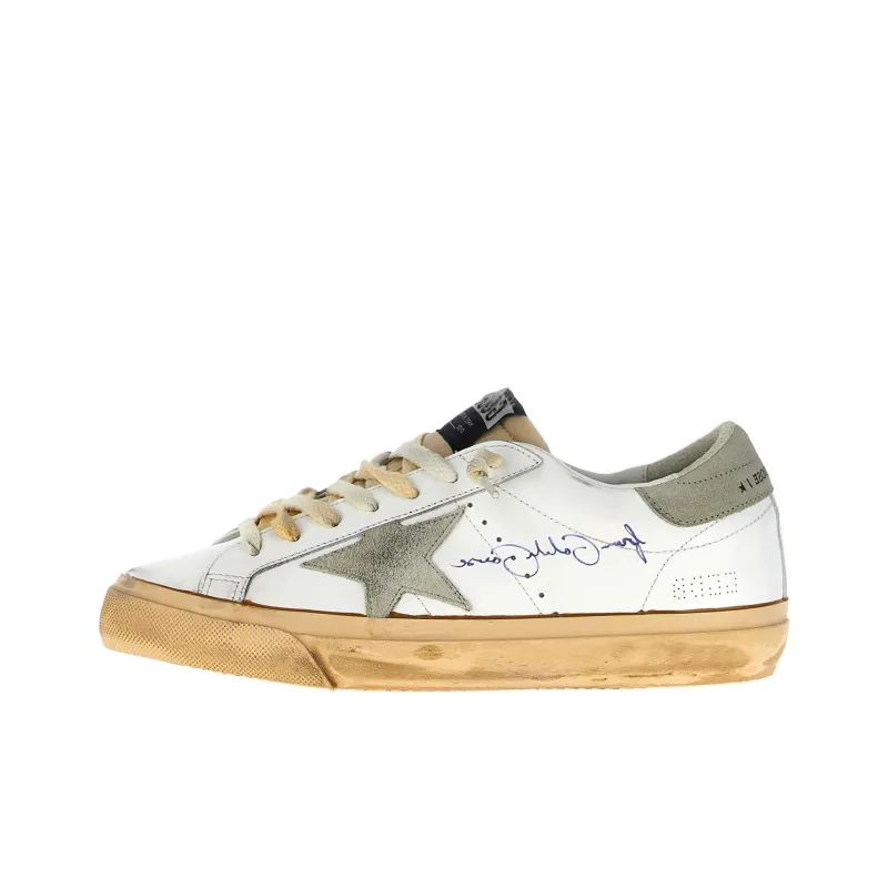 Golden Goose Super Star Low Top Skateboard Shoes Men White-0