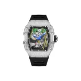 HBR926-White Case Black Strap