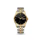 Gold Case Black Dial Steel Band