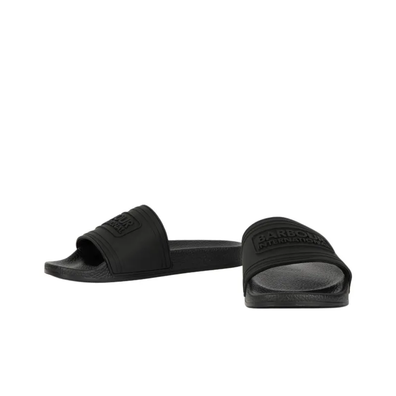 BARBOUR Slide Slippers Men's Black-3