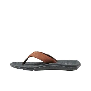 REEF Quiet Slip-Resistant Quick Dry Flip Flops Men Gray Brown