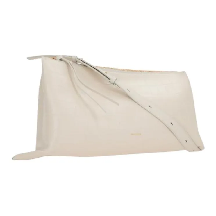 JIL SANDER Leather Patchwork Calfskin Shoulder Bag Regular Women's White-1