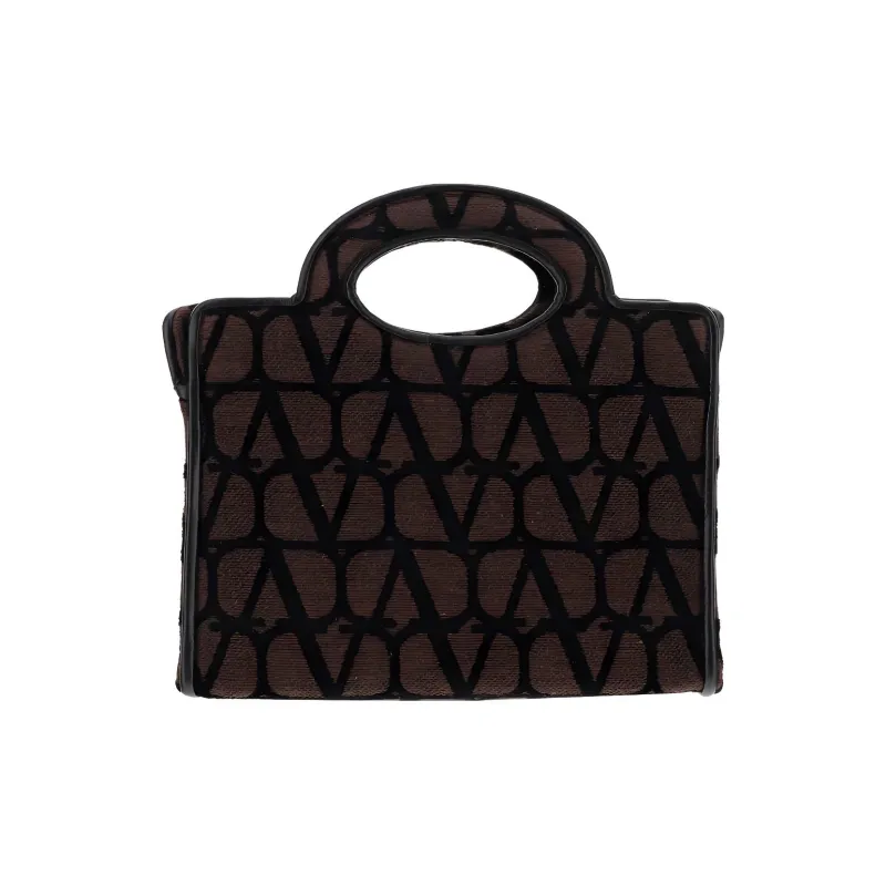 Valentino Goatskin Handbag Women's Brown/Black-0