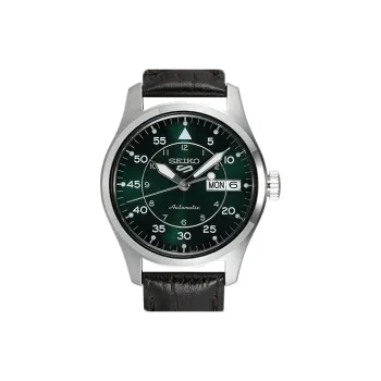 SEIKO Series 5 Automatic Mechanical Movement Artificial Leather Strap Watch Men's Watches Green Dial SRPJ89K1