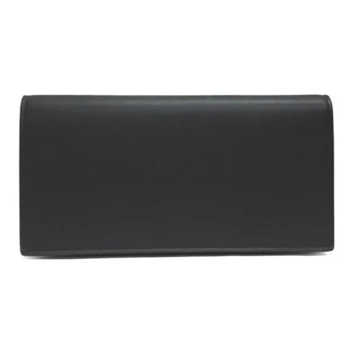 FENDI Leather Wallet Regular Men's Black-4