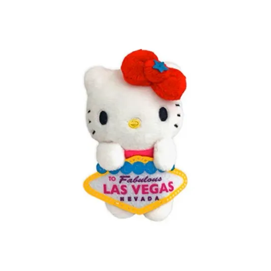 Sanrio Hello Kitty Hawaii Collection Sign Holder Style Dolls Plush Pendant 10cm Height-1