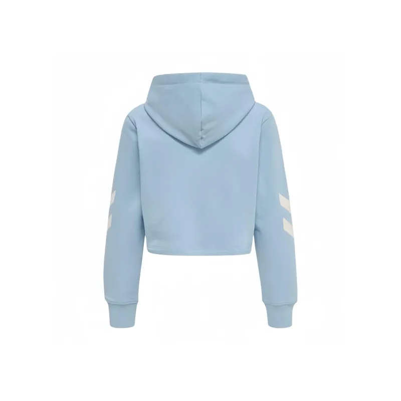 Hummel HmlLEGACY WOMAN CROPPED HOODIE Sweatshirt Women's Sky Blue/White-1