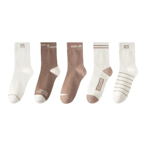 Lan Miao Mid Calf Socks Men 5 Pack
