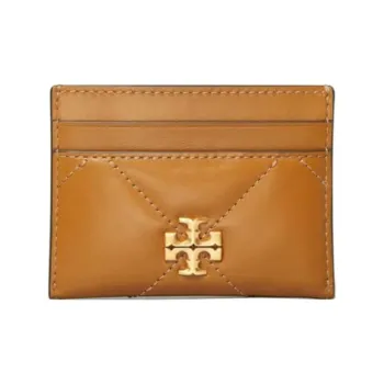 TORY BURCH Leather Card Holder Regular Women's Camel Brown