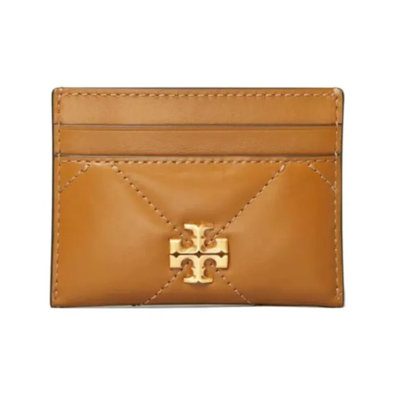 TORY BURCH Leather Card Holder Regular Women's Camel Brown-0