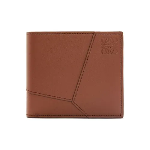 LOEWE Puzzle Calfskin Wallet Men Brown