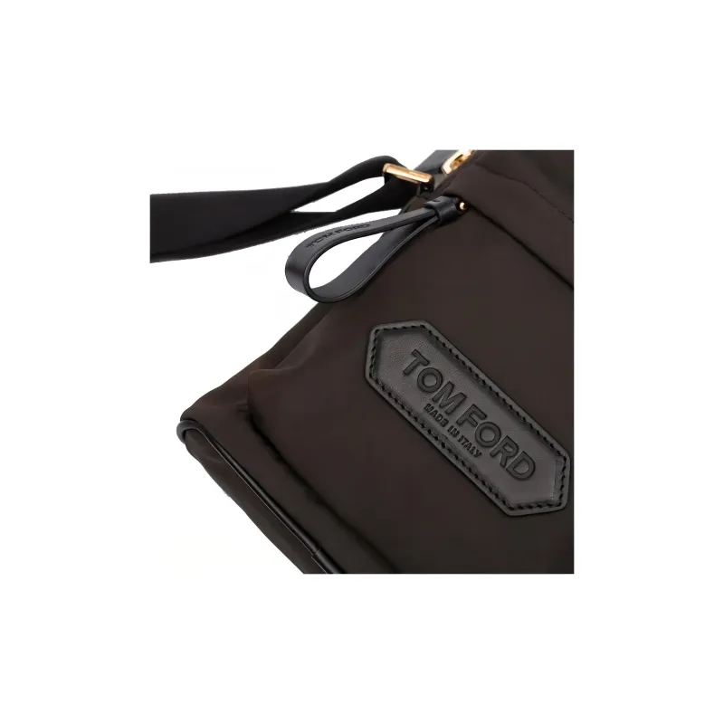 TOM FORD Recycled Nylon Messenger Bag Shoulder Bag Crossbody Bag Mini Men's Brown-2