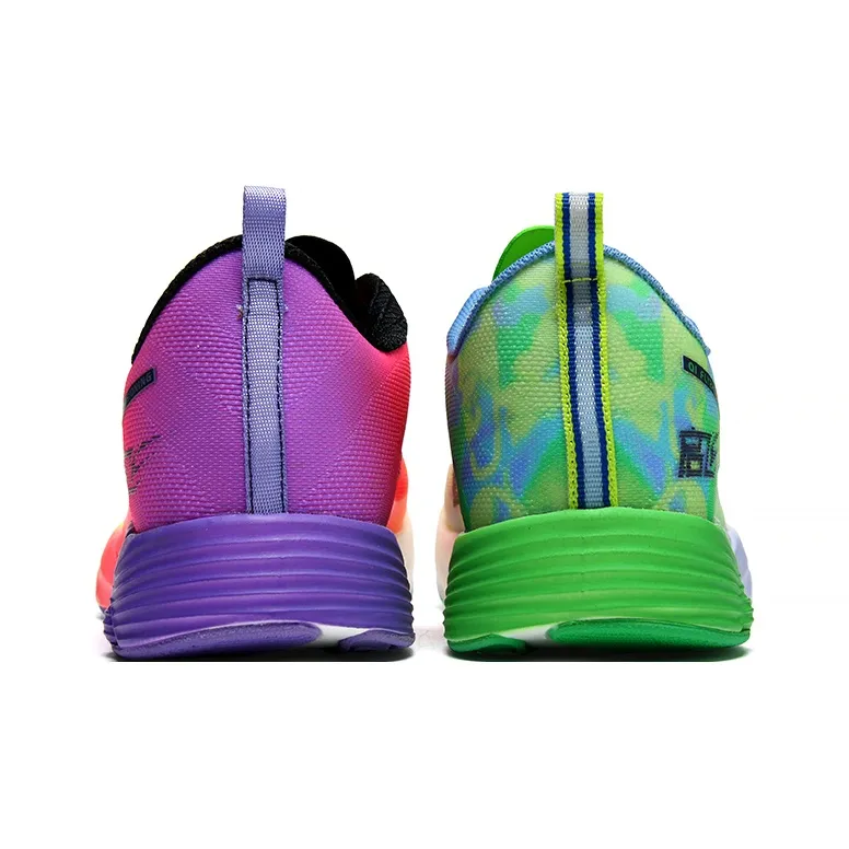 QIFEI Running Shoes Unisex Low Top Yellow/Pink/Green Camouflage-2