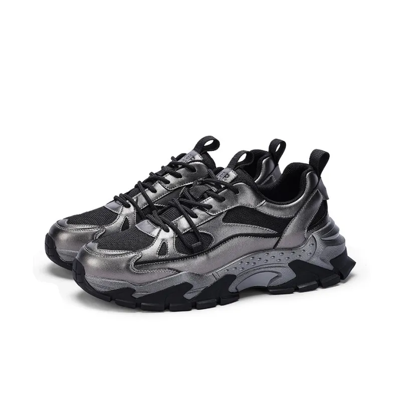 JEEP SPIRIT Slip Resistant Breathable Low Top Chunky Sneakers Men Bronze-4
